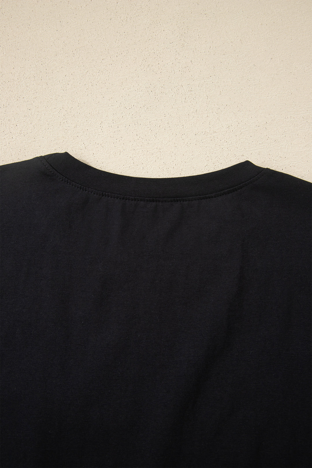 Black Varsity Striped Short Sleeve Crew Neck T Shirt