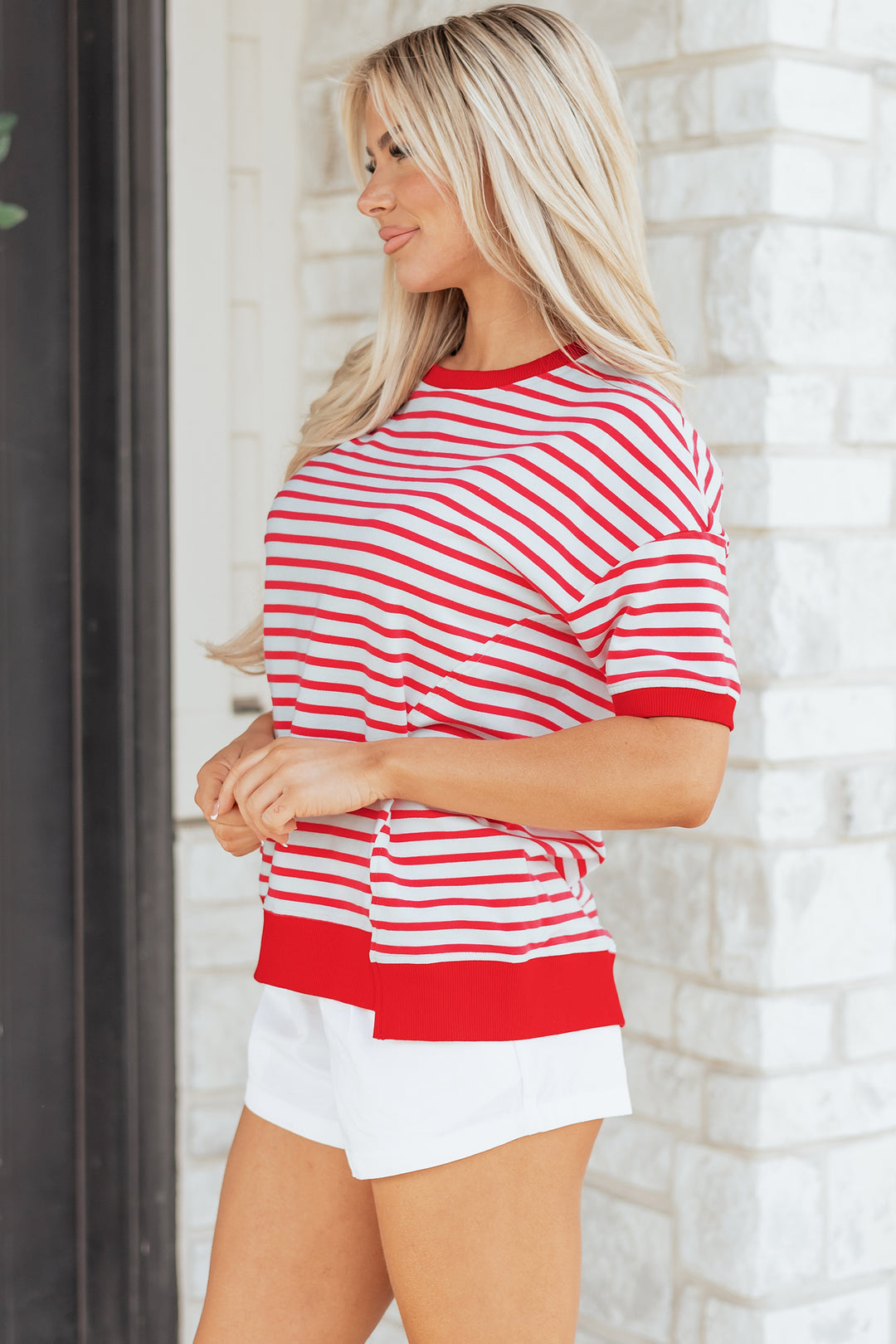 Drop Shoulder Half Sleeve T Shirt