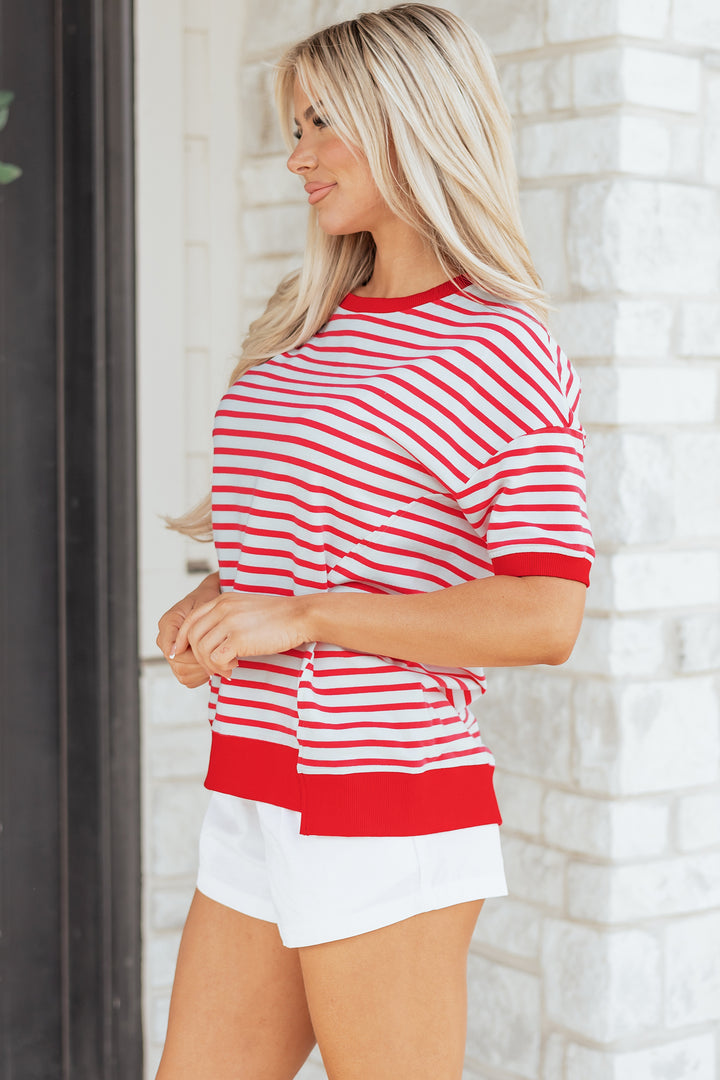 Drop Shoulder Half Sleeve T Shirt