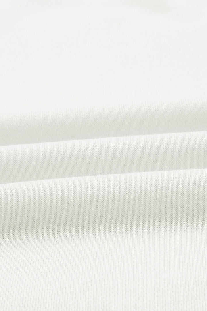 Beige Plain Crew Neck Pullover Sweatshirt