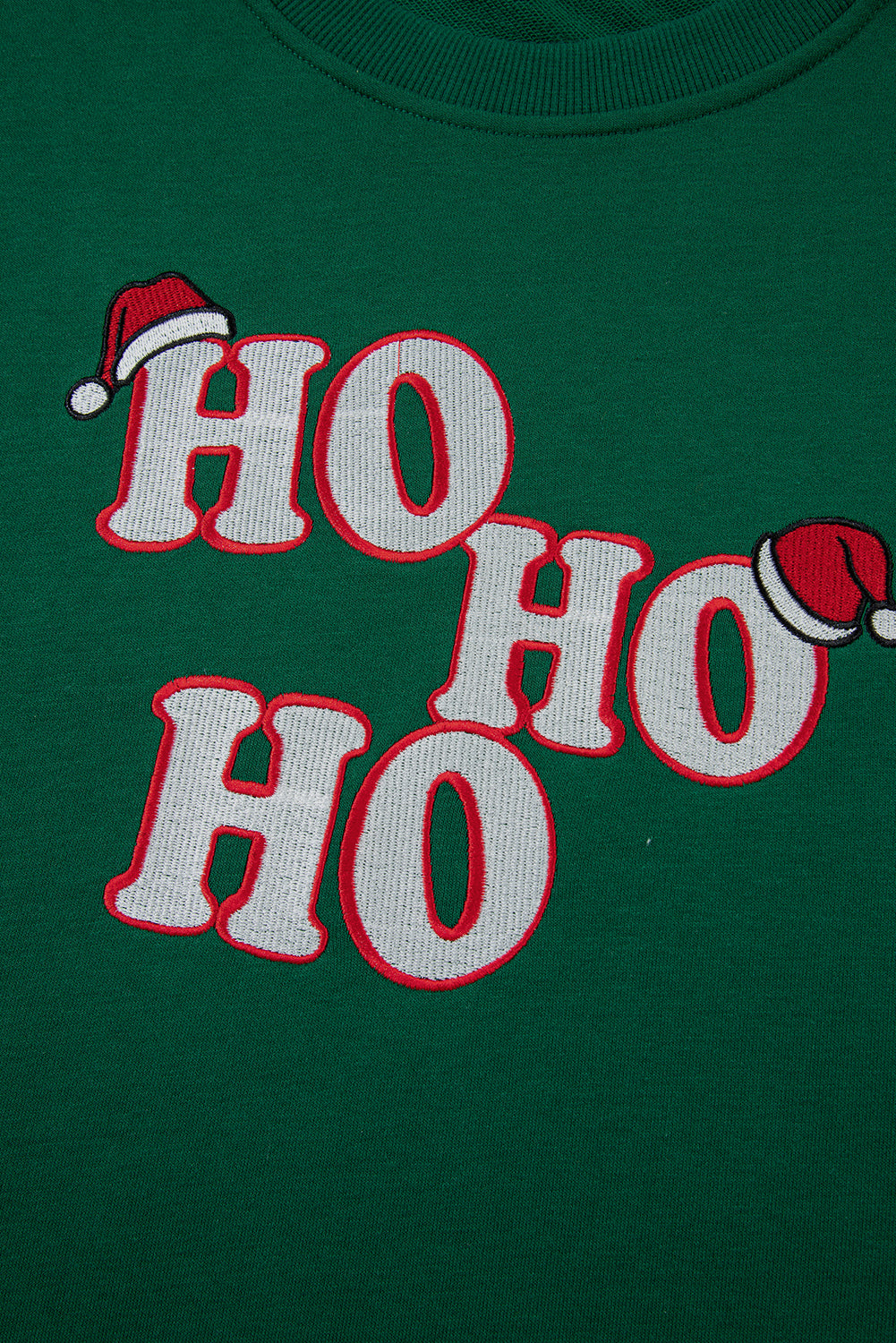 Embroidered Letter Graphic Christmas Fashion Sweatshirt