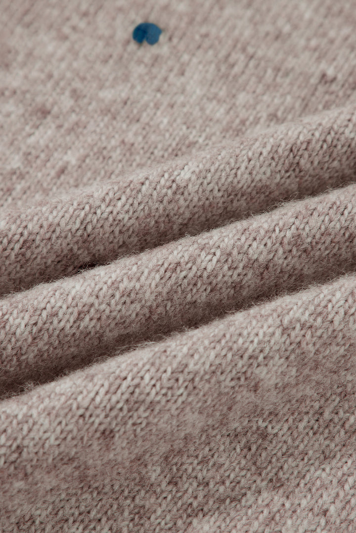 Contrast Colored Dot Detail Drop Shoulder Sweater