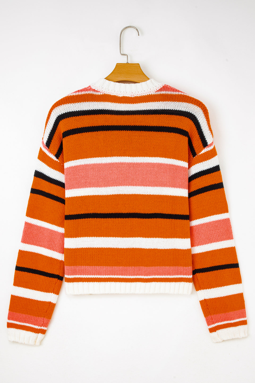 Drop Shoulder Cropped Pullover Sweater