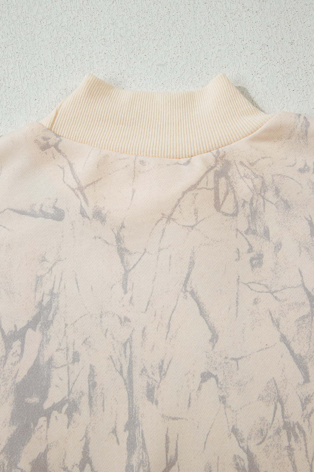 Camo Mock Neck Baggy Sweatshirt