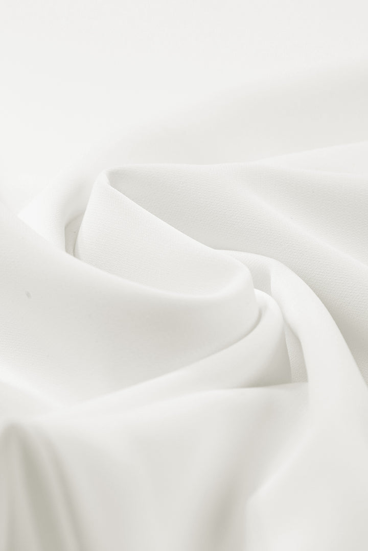 White Silky Notched Neckline Petal Sleeve Blouse