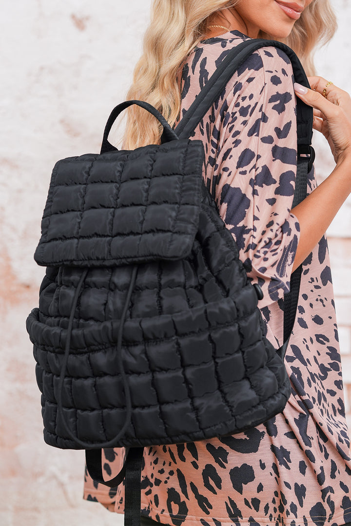 Sac à dos matelassé à rabat solide