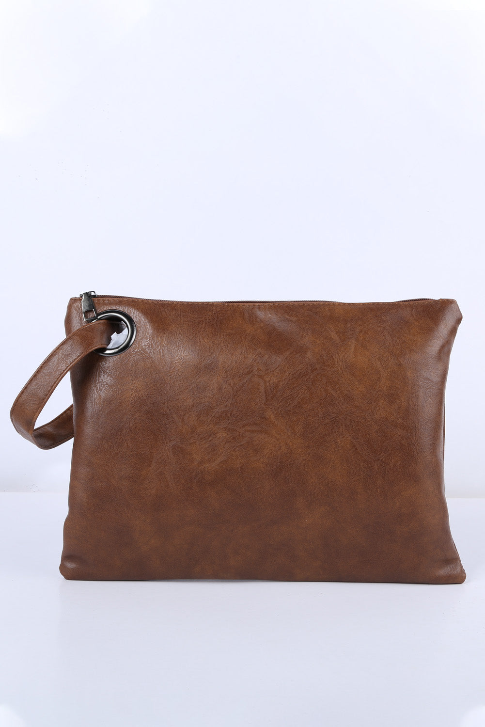 Vintage Leather Oversized Clutch Bag