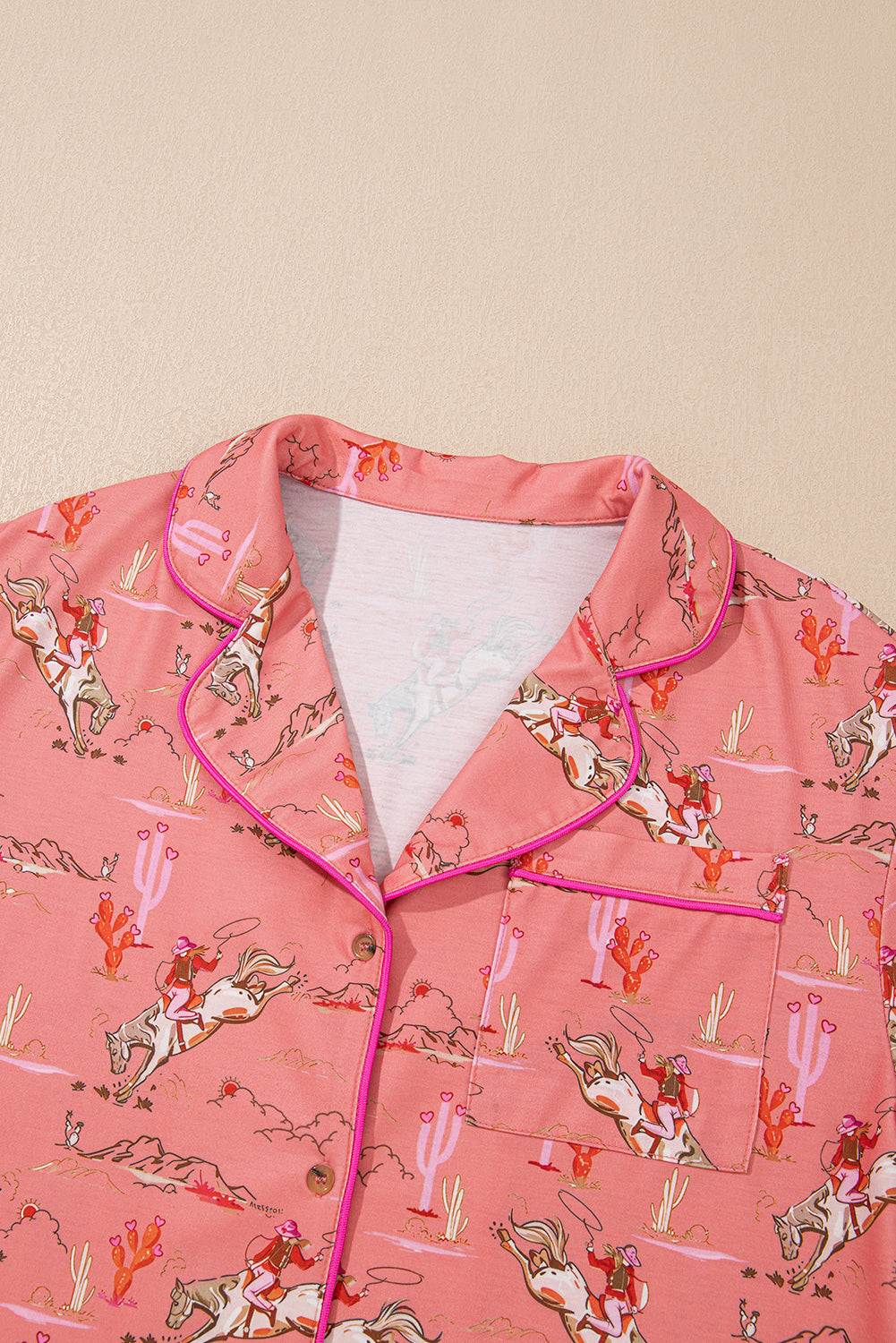 cowgirl country print pajamas set
