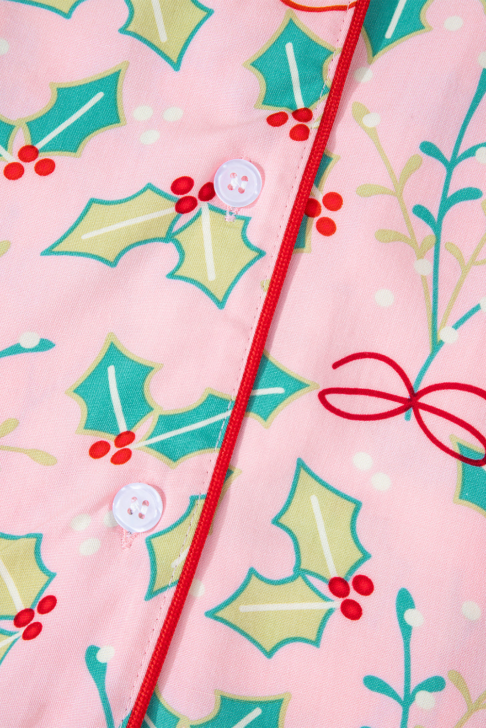 floral christmas pajamas set