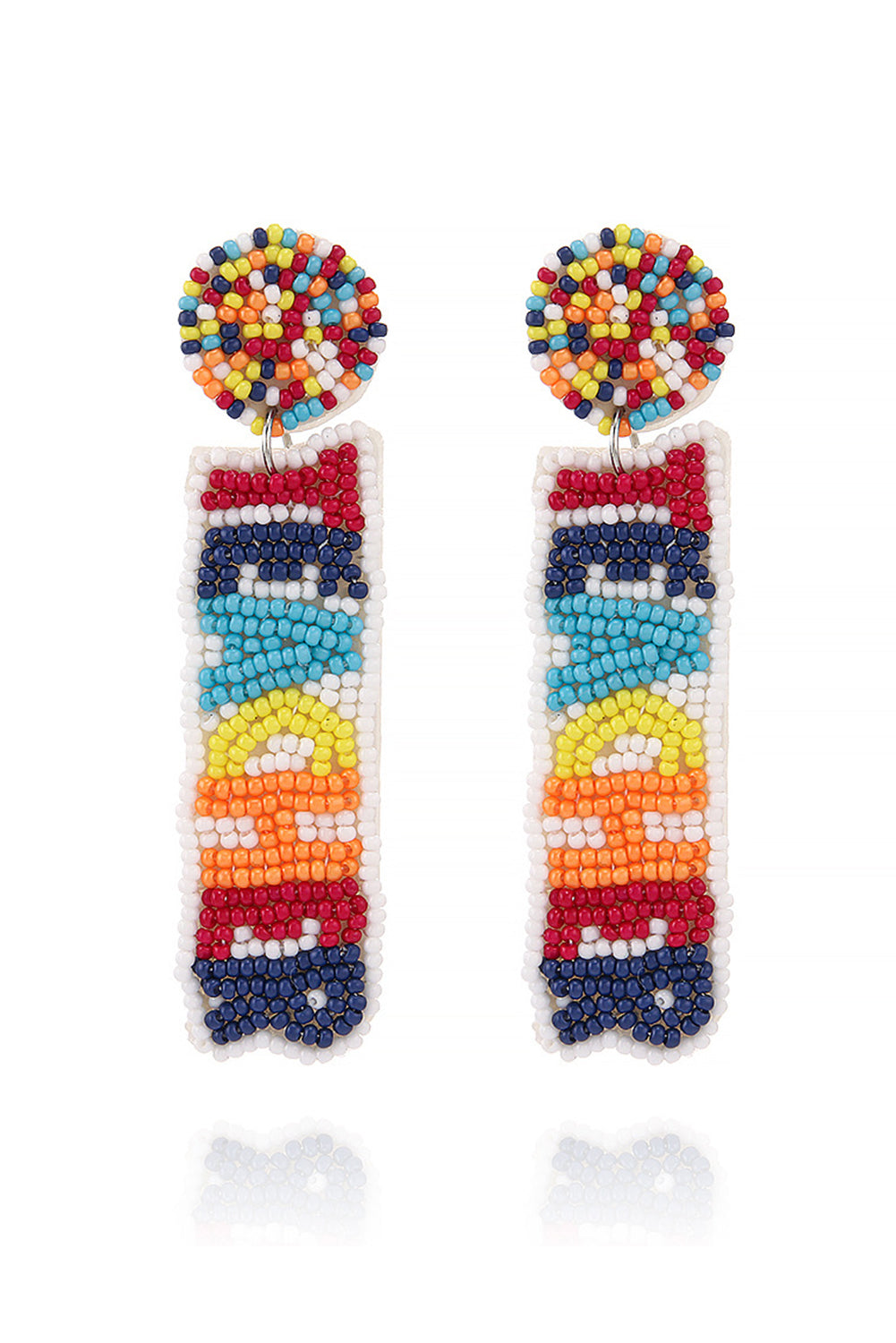 TEACHER Rice Bead Dangle Earrings