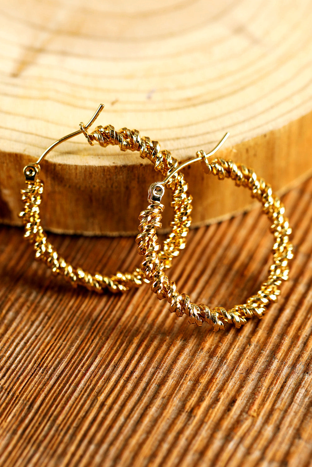 Vintage Textured Hoop Earrings