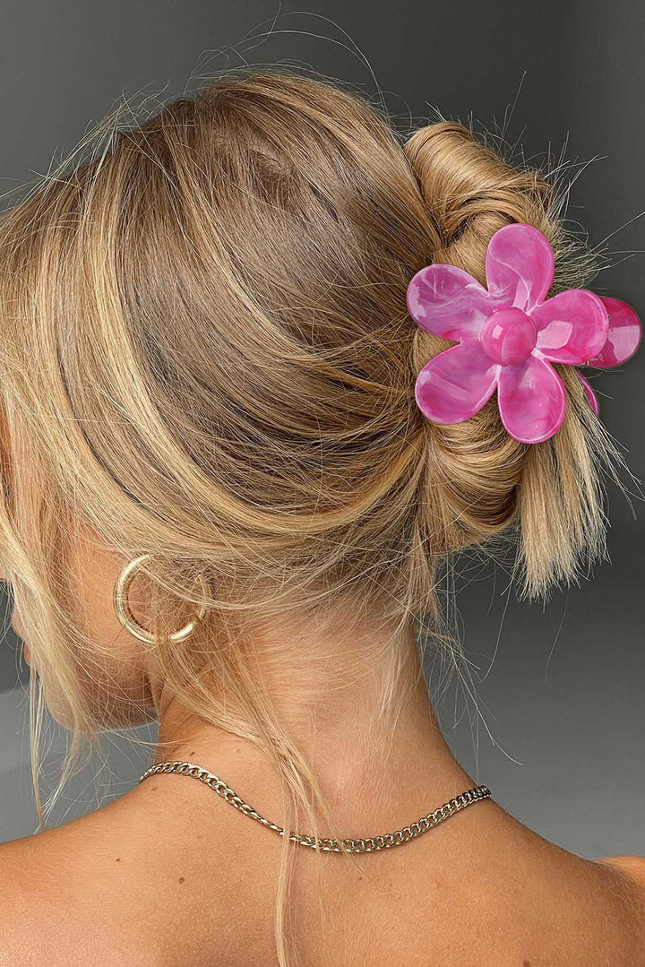 Pince à cheveux en résine en forme de fleur