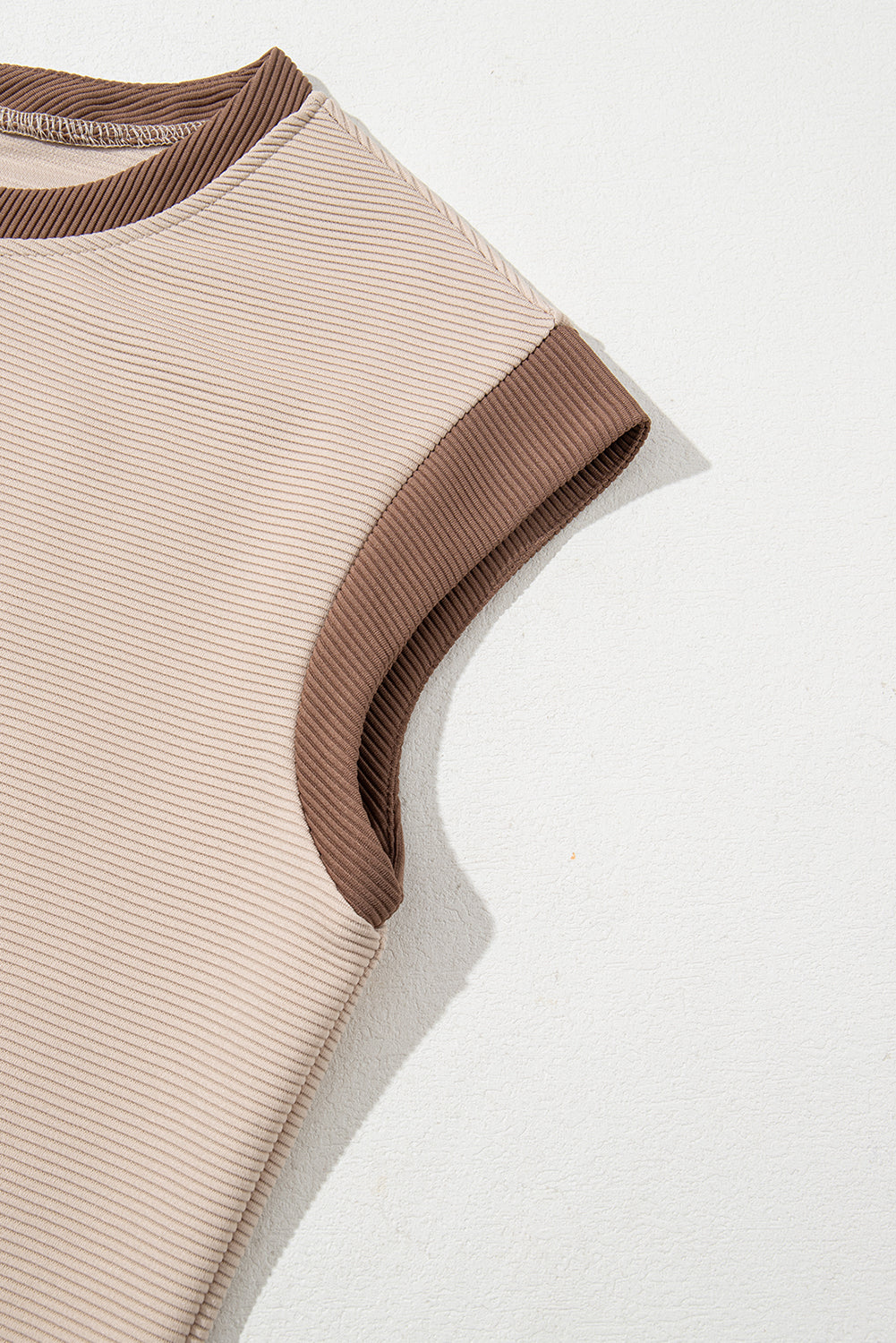 Stylish Textured Color Block Trim Shift Mini Dress