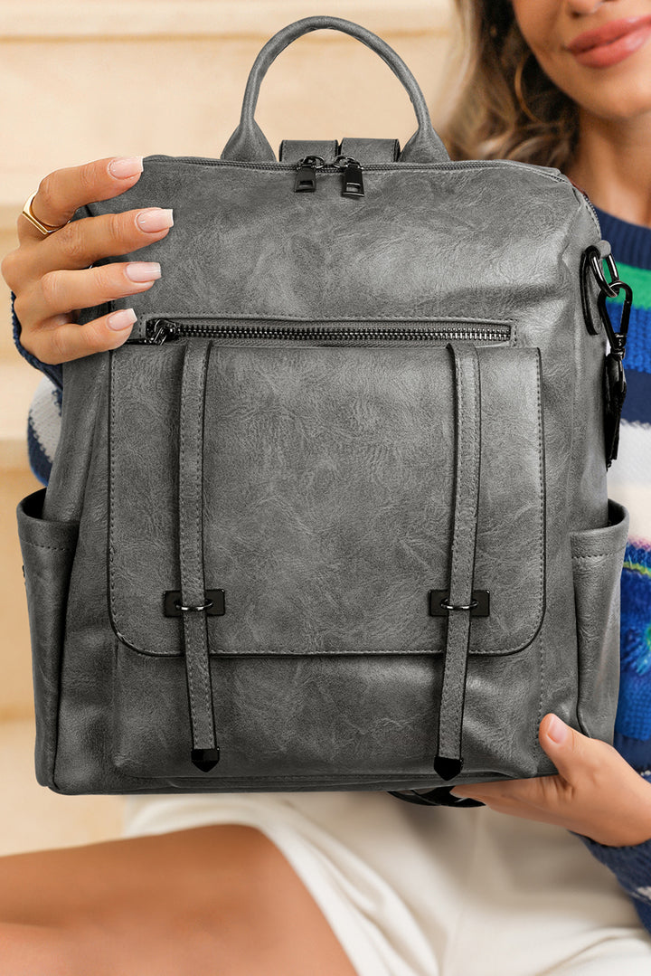 Sac à dos rétro en cuir PU pour collège d'affaires