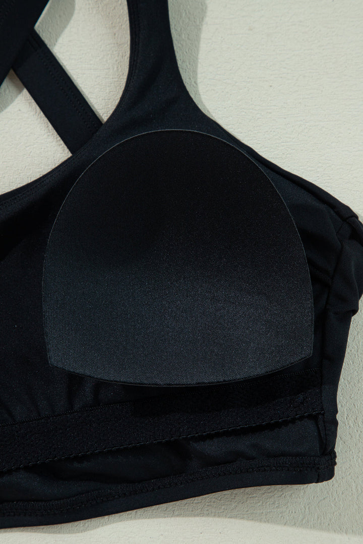 crossover bikini tank and skort swimwear