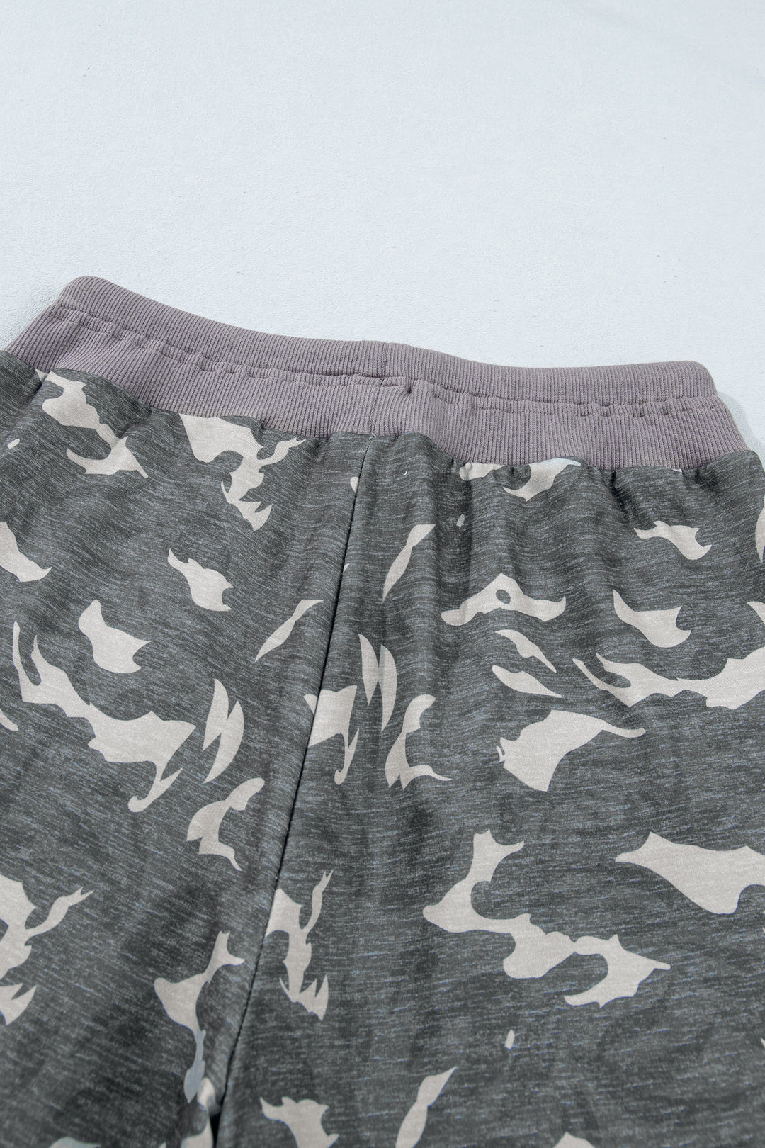 Multicolour Drawstring Contrast Waistband Camouflage Joggers Pants