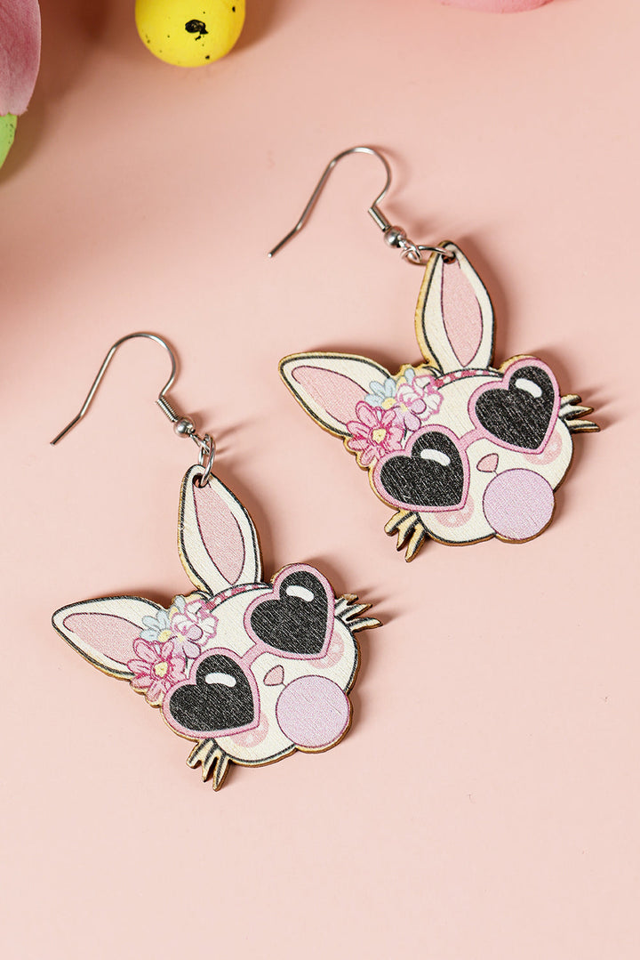 Boucles d'oreilles pendantes en forme de lapin de Pâques