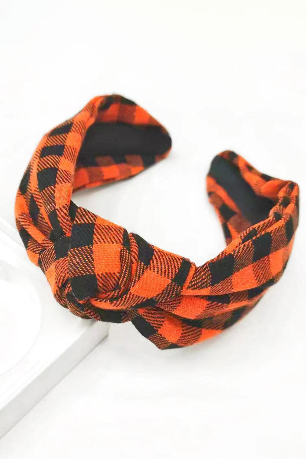 Halloween Plaid Print Knotted Headband