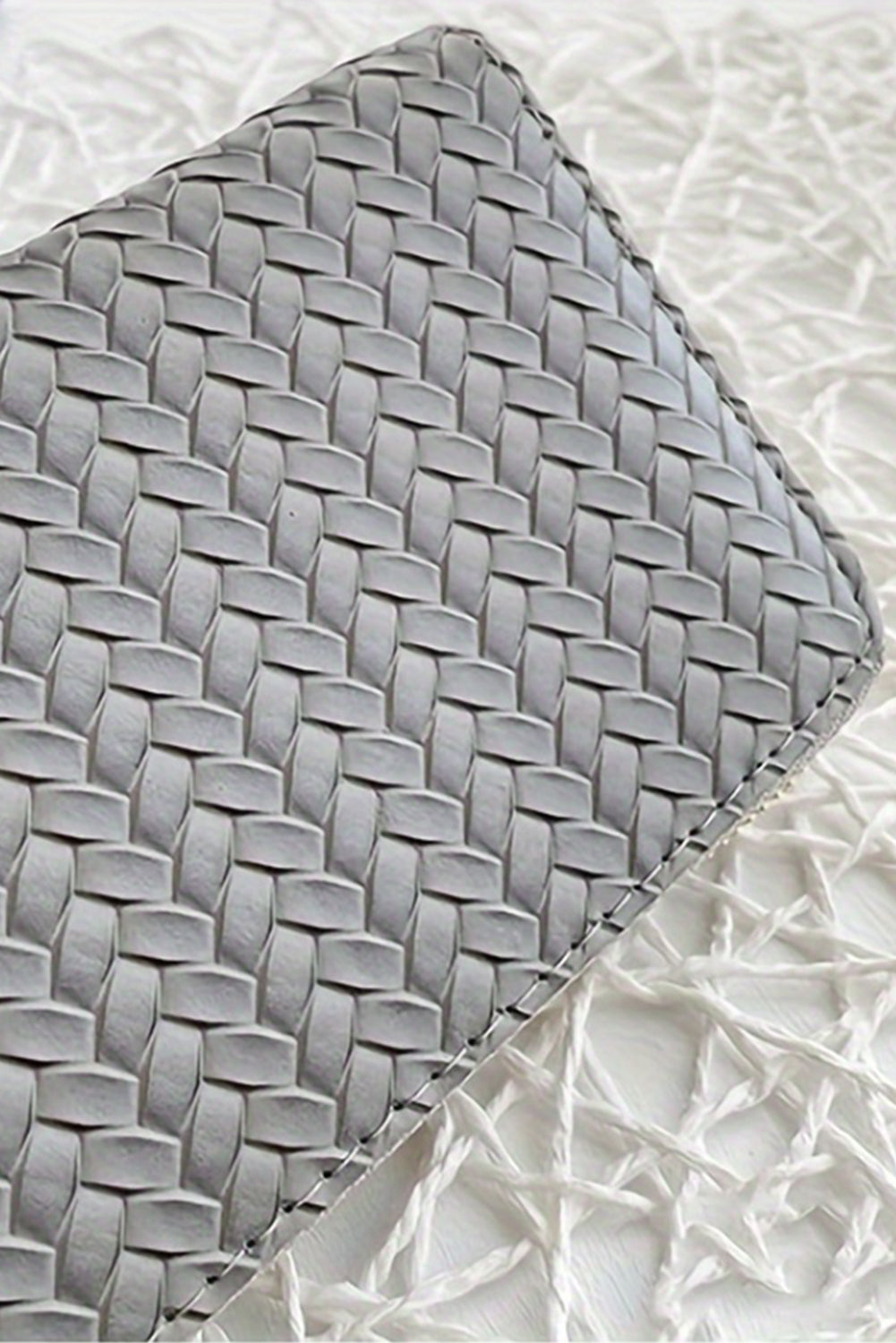 Woven Textured Zip Around Long Wallet
