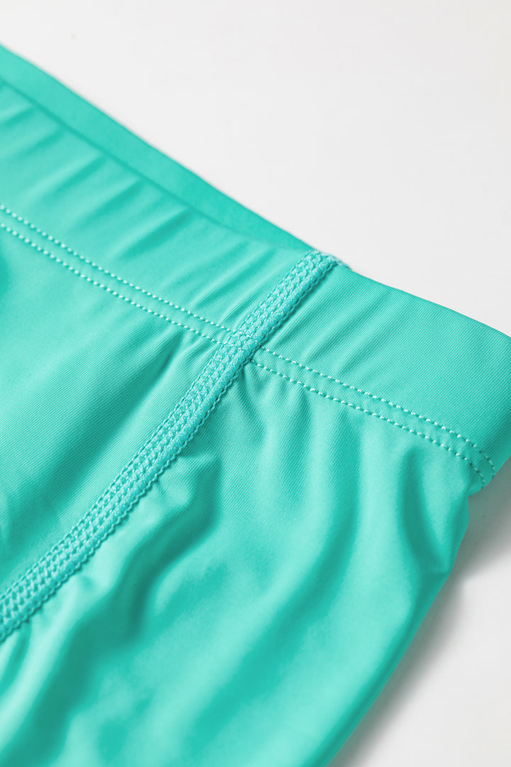 Sea Green Tunic Tank Dress Athletic Shorts Two Piece Set