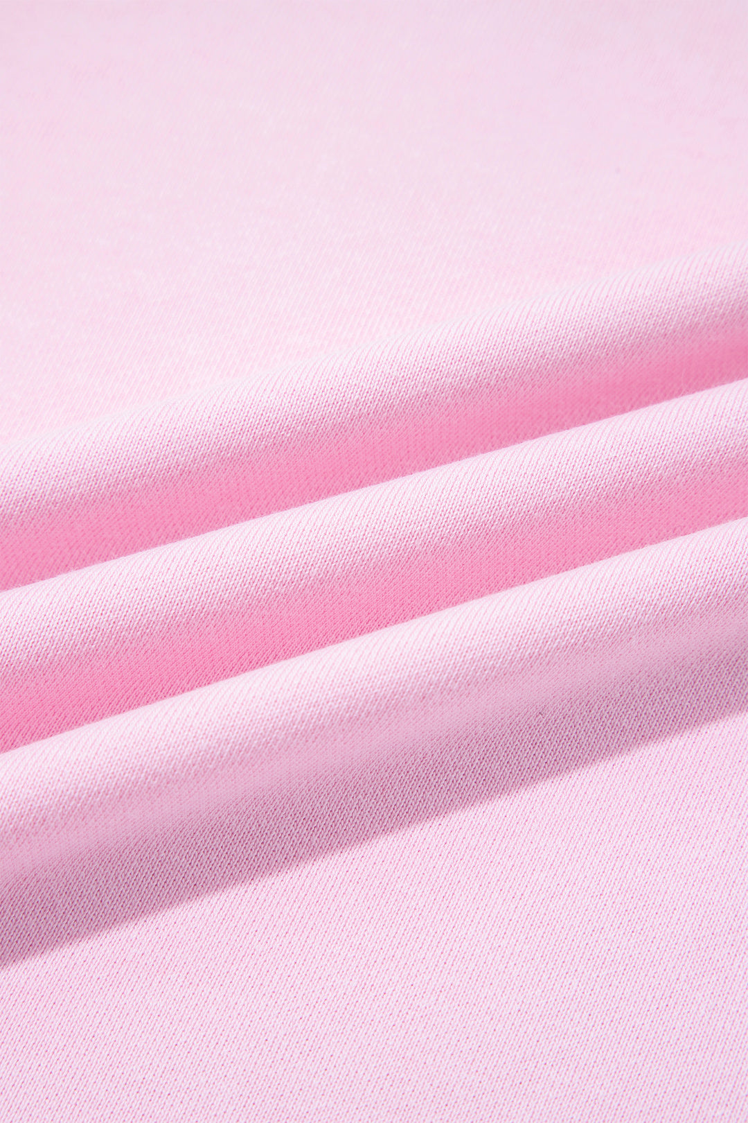 Pink Colorblock Trim Crewneck Long Sleeve Pullover Sweatshirt