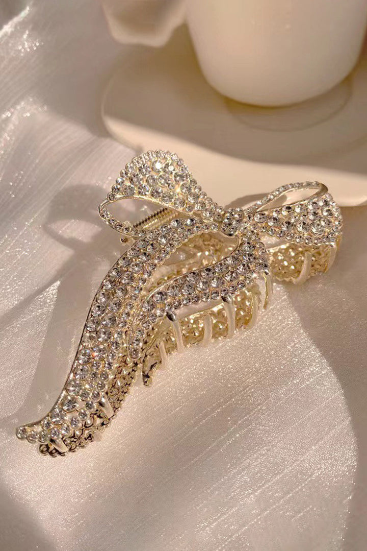Full Pearl Bow Knot Hair Claw Clip
