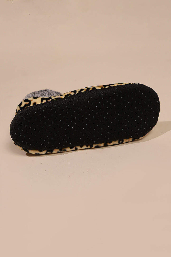 Thermo-Futtersocken mit Leopardenmuster