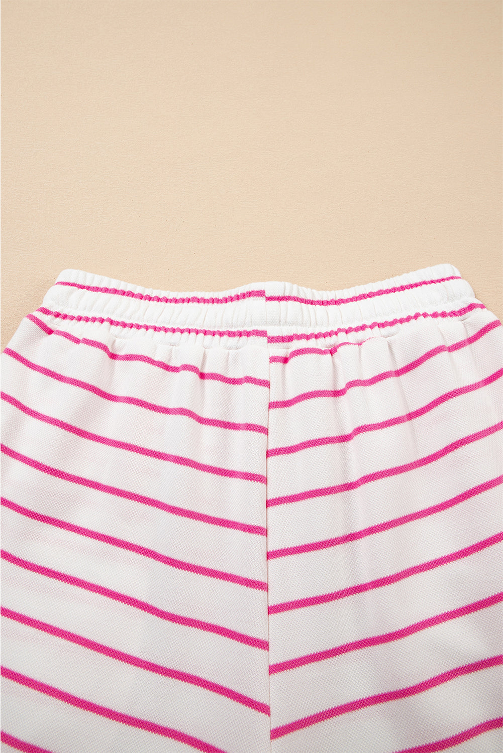 Rose Stripe Casual Wide Leg 2pcs Pants Set