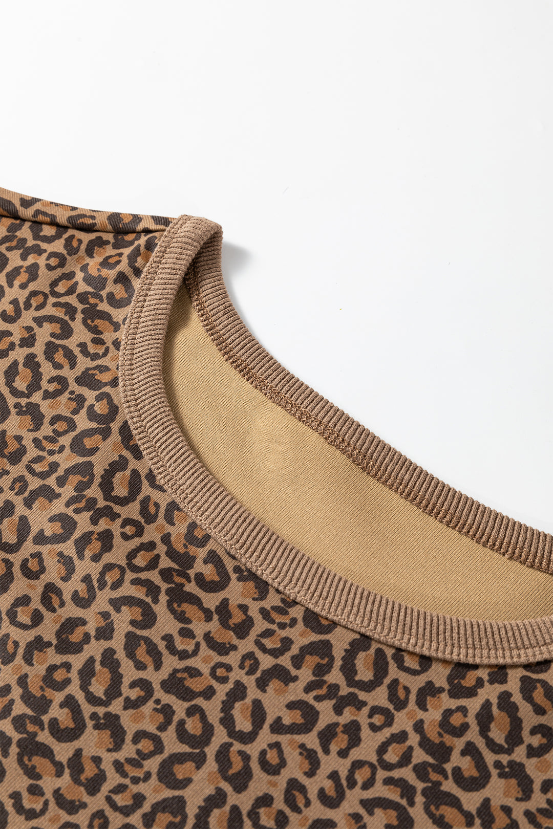Fierce Leopard Crew Neck T Shirt