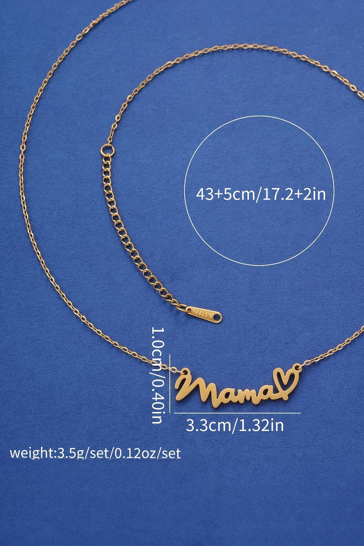Collier avec pendentif en forme de cœur pour maman