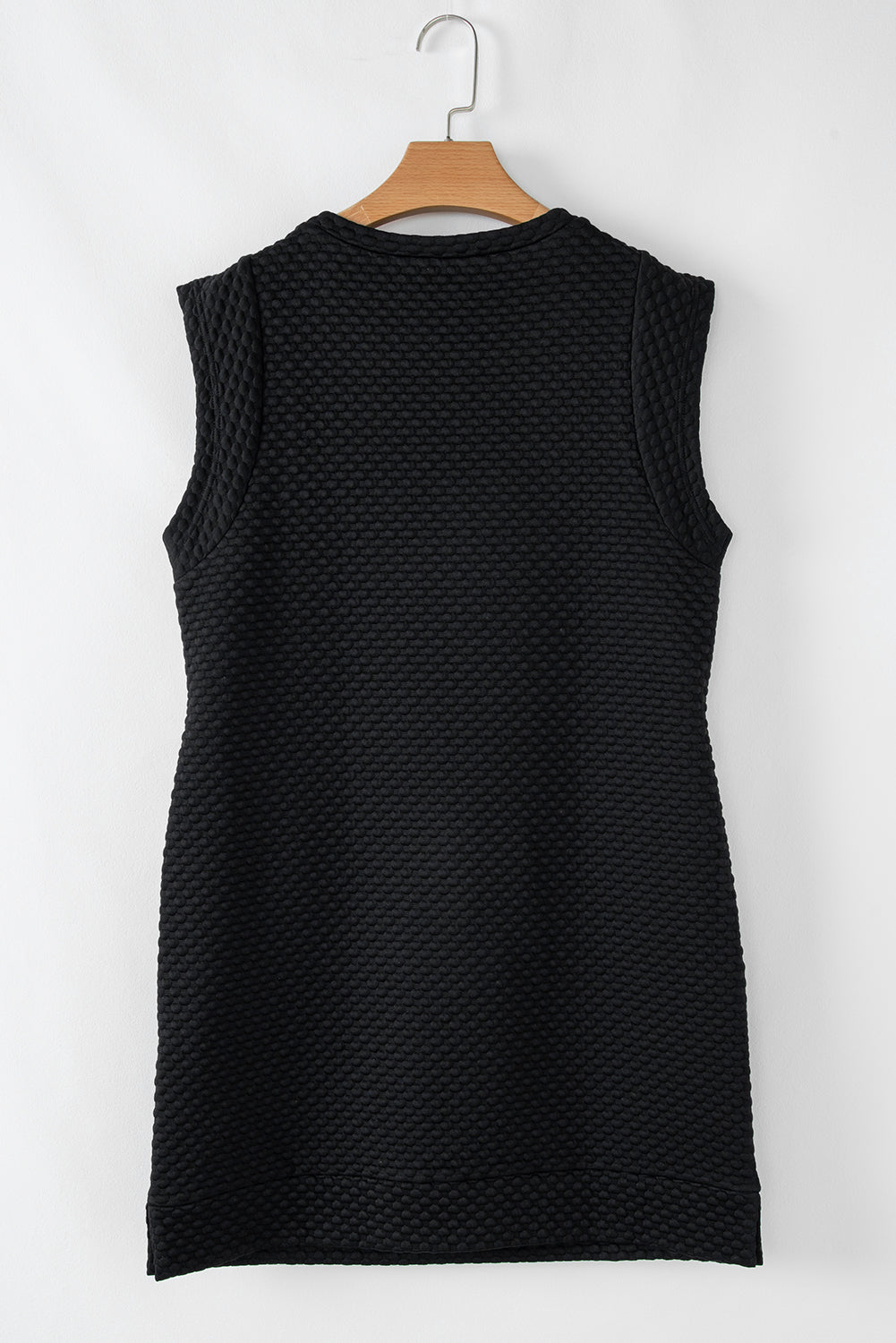 Textured Cap Sleeve T-shirt Shift Mini Dress