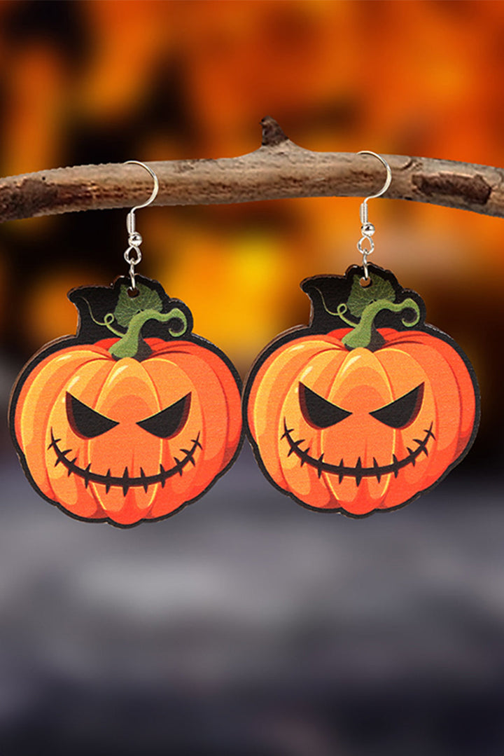 Halloween Kürbis Gesicht Haken Ohrringe