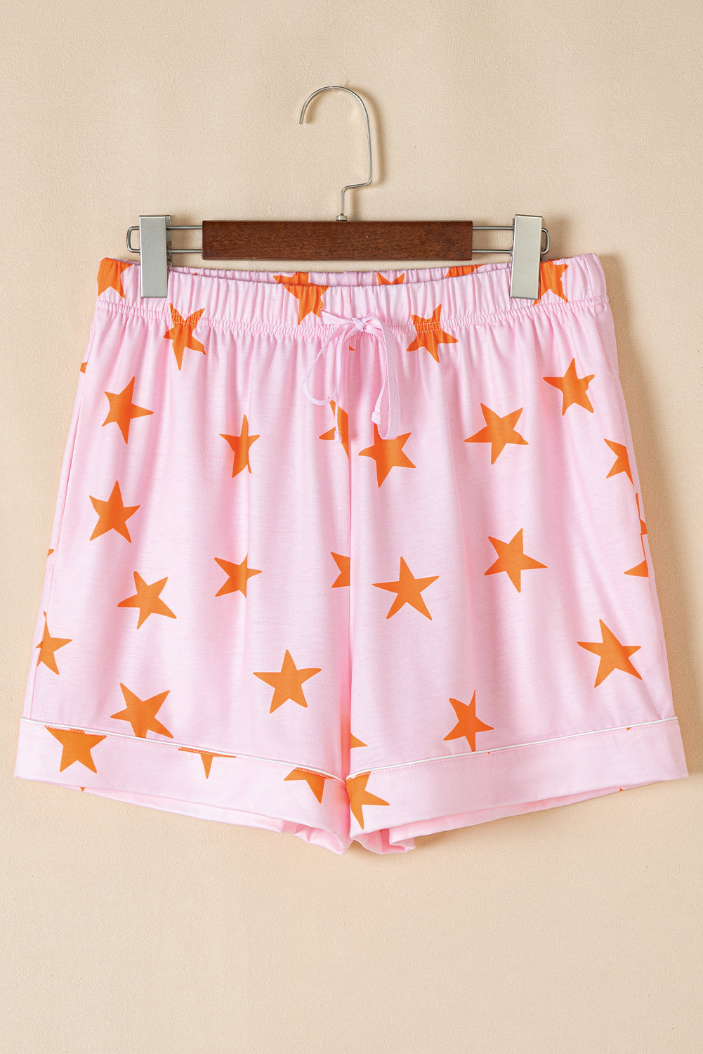 stars short sleeve shirt and shorts bamboo pajama set