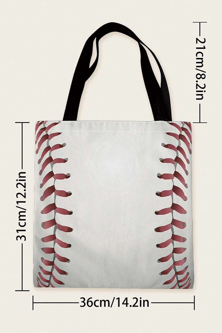 Sac fourre-tout en toile à imprimé baseball