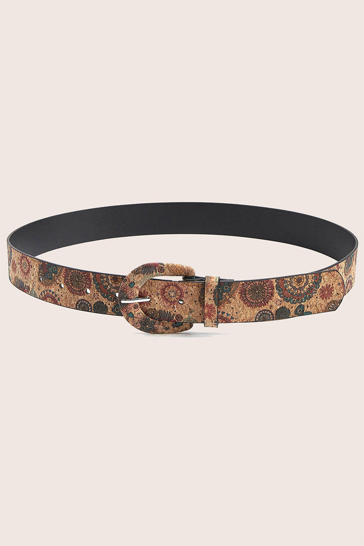 Western Vintage Blumendruck PU Kunstleder Taillengürtel 