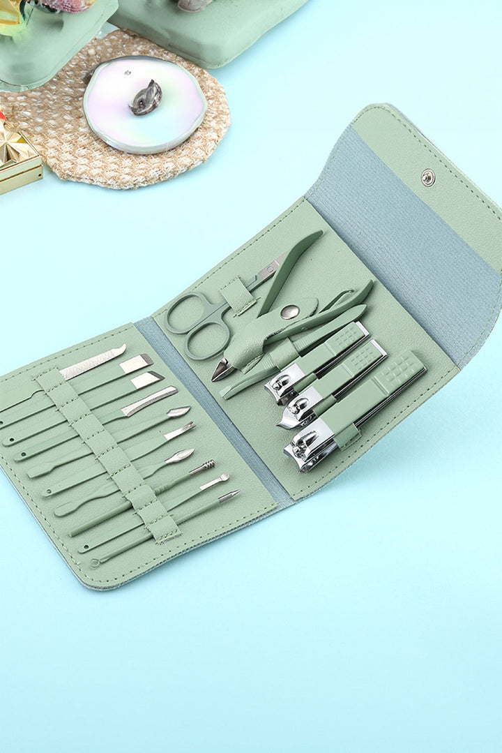 16pcs Portable Manicure Nail Clippers Set