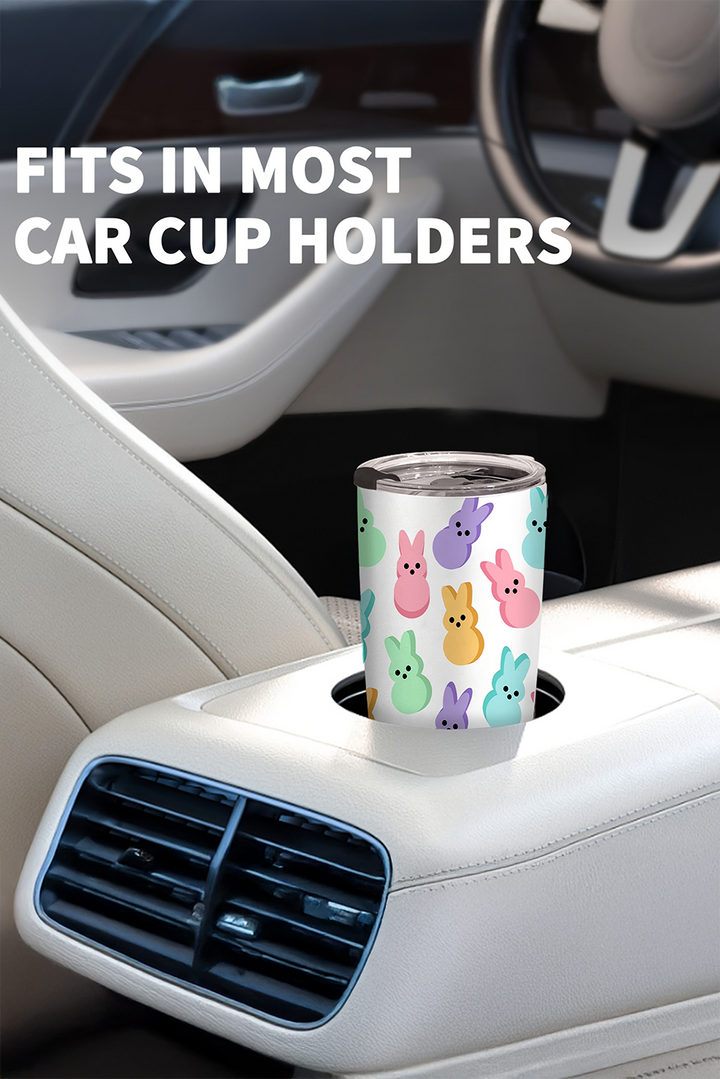 Cute Bunny Printed Stainless Steel Thermal Vacuum Cup 20oz