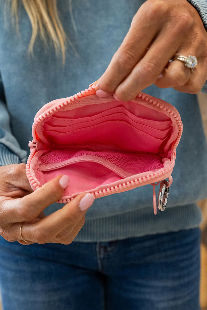 Transparent ID Window Coin Storage Wrist Bag