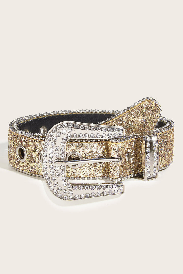 Ceinture à boucle décorée de strass