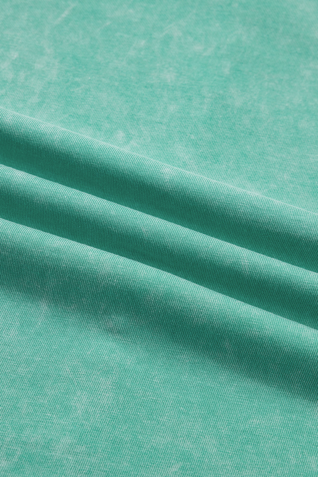 Mint Green Solid Color Cotton Mineral Washed Oversize Tee