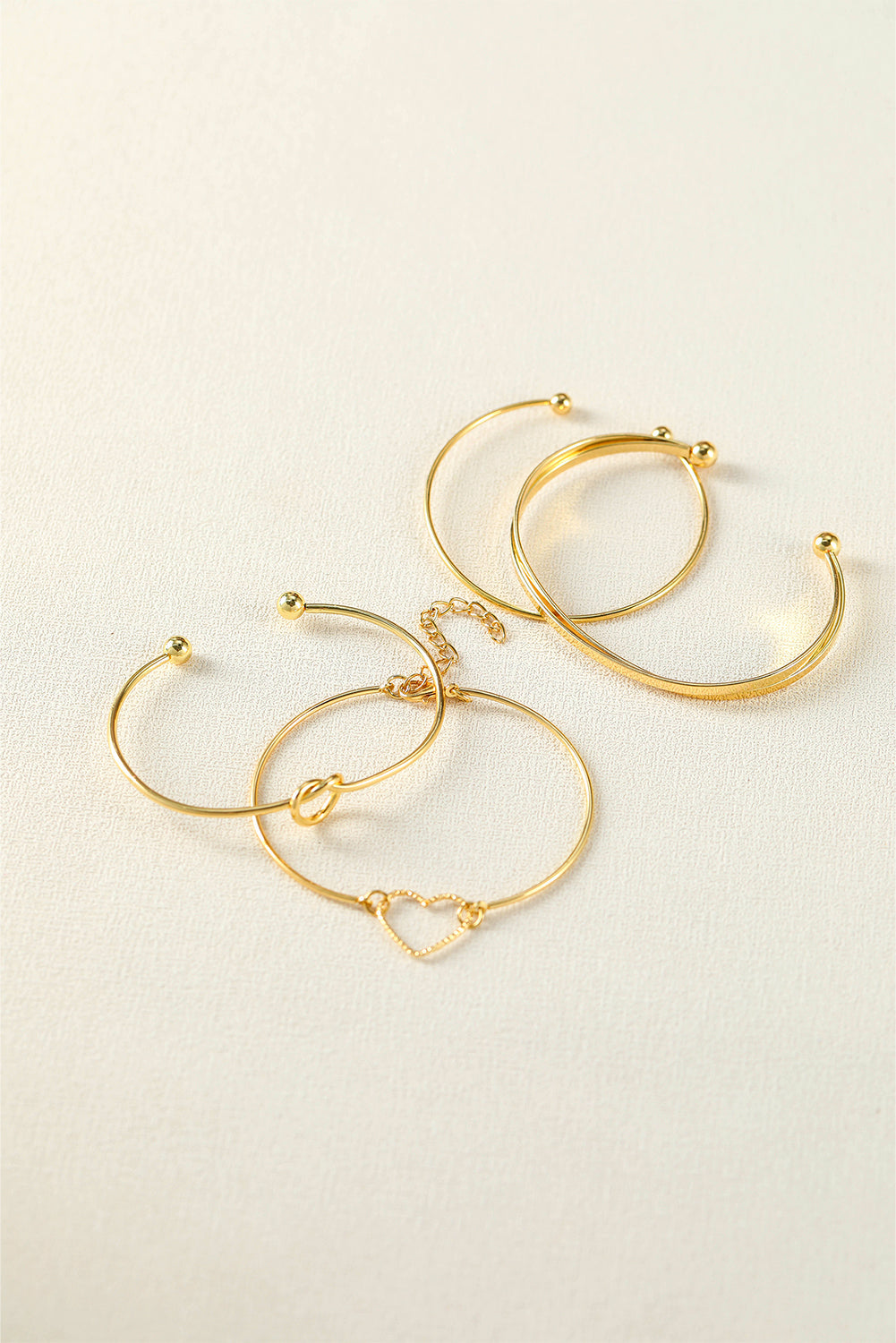 Love Geometric Cross Plated Bracelet 4-piece Set