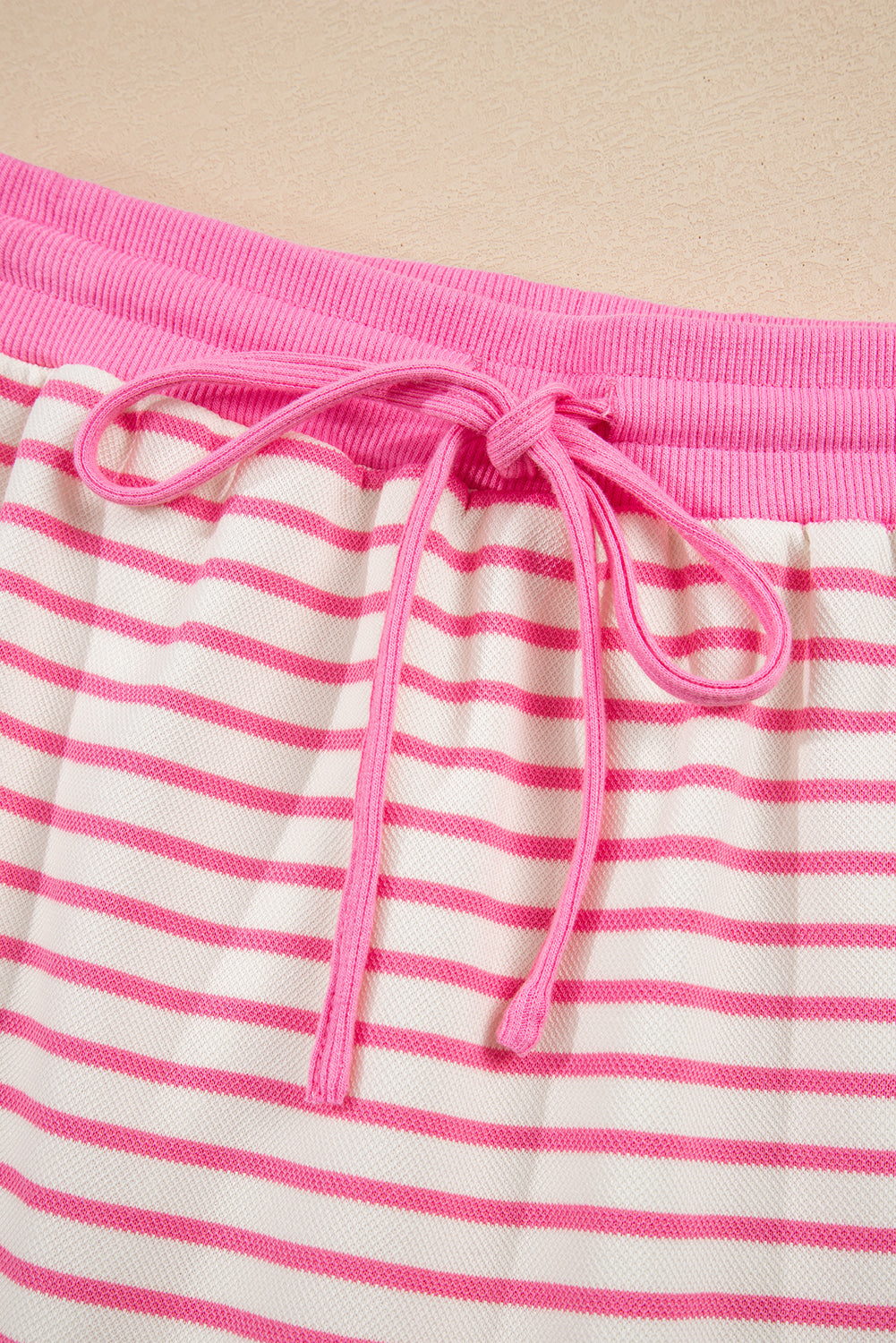 Pink Stripe Collared Pullover and Skort 2pcs Outfit