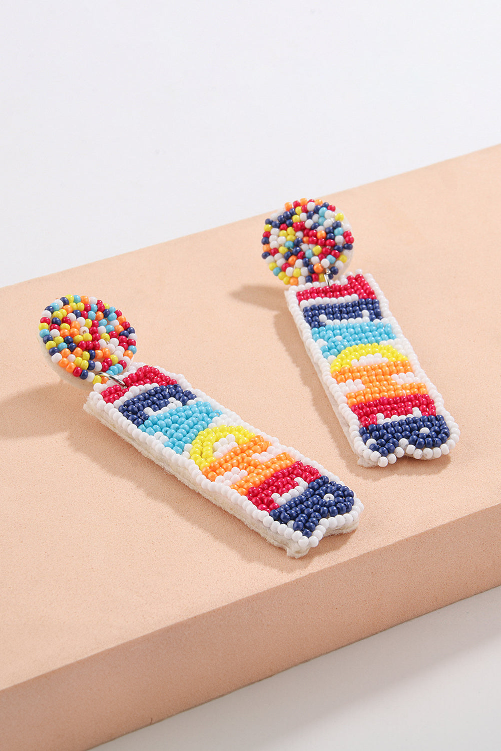 TEACHER Rice Bead Dangle Earrings