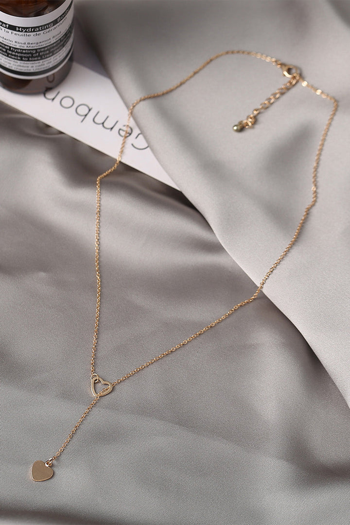 Collier Lariat creux en forme de cœur