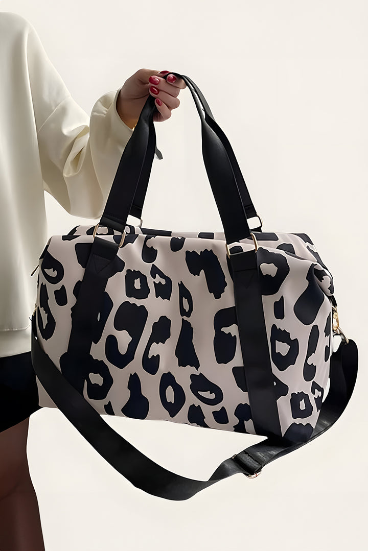 Grand sac de voyage à imprimé léopard
