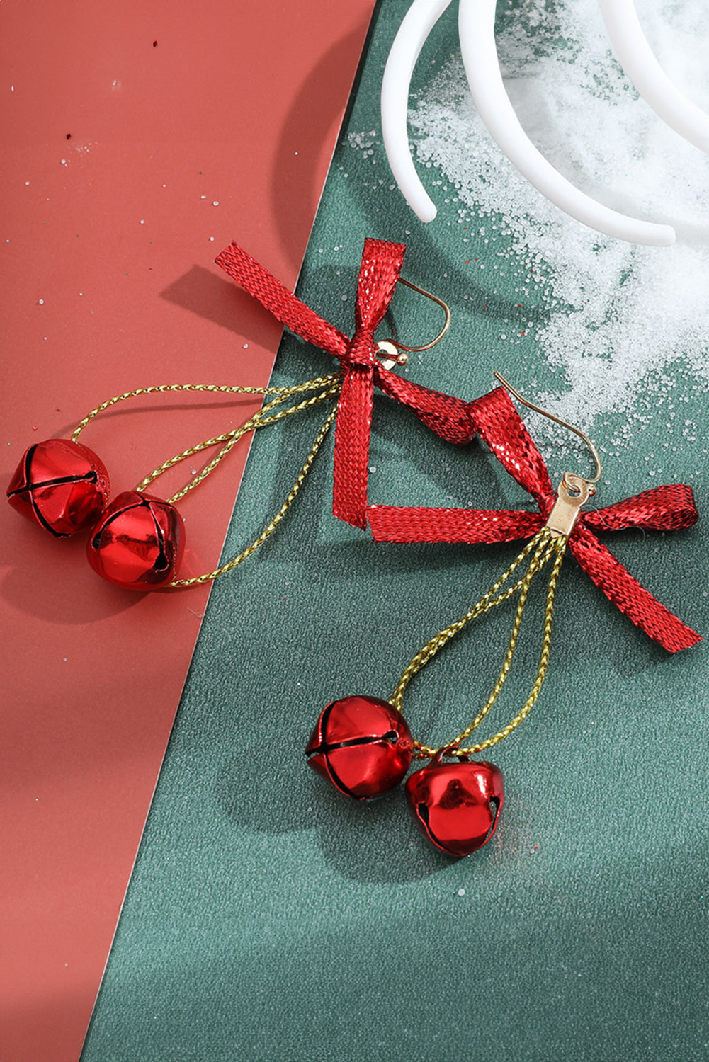 Weihnachts-Stil Schleife Knoten Glocken baumeln Ohrringe
