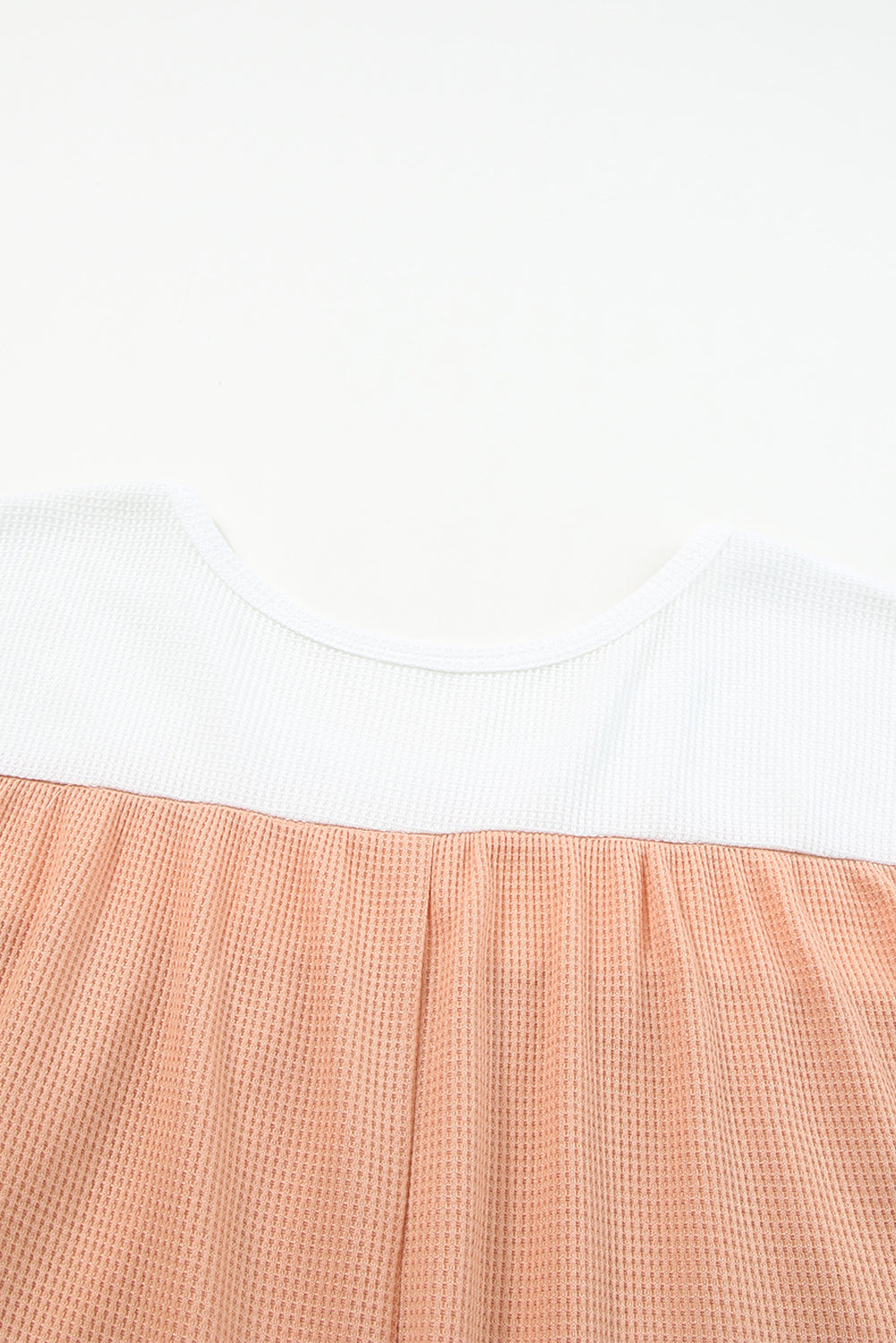 Plus Ruffle Leopard Sleeve Waffled Color Block Top