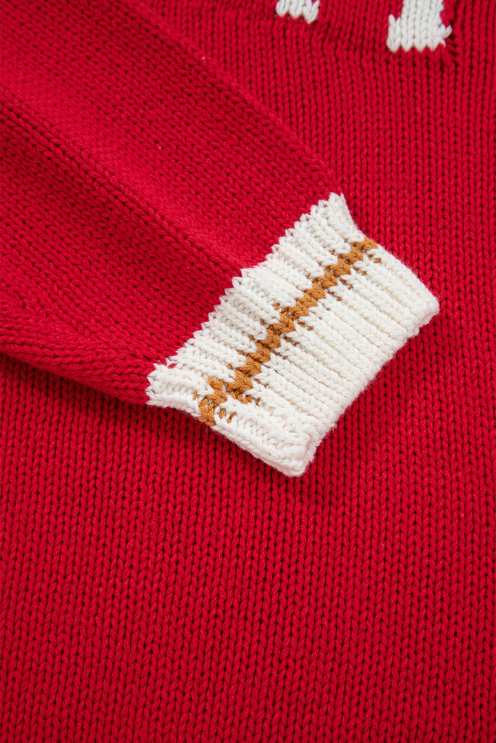 MERRY Color Block Edge Drop Shoulder Cozy Sweater
