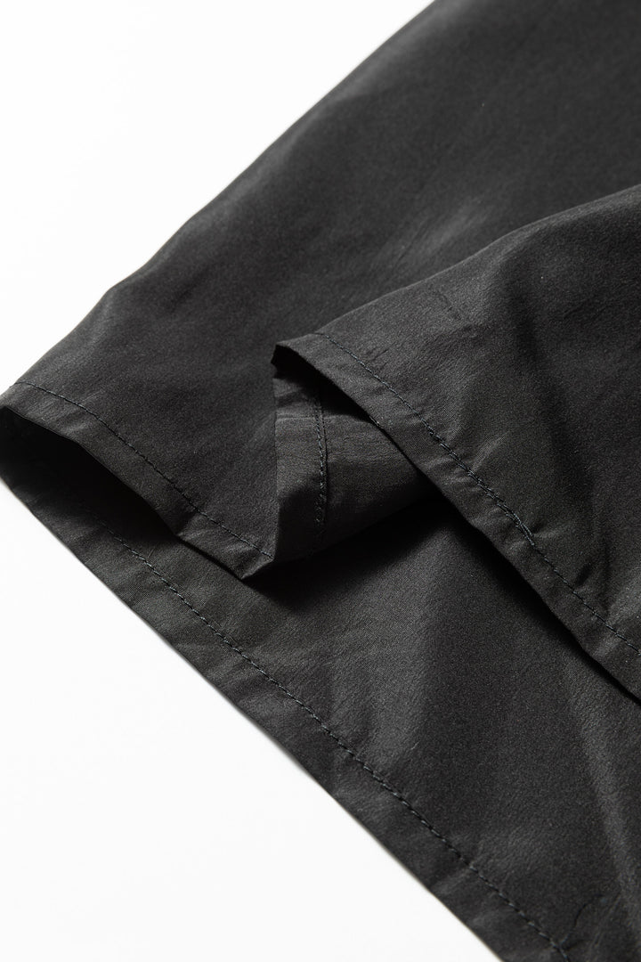 Black Short Sleeve Knit Top Patchwork Pleated Long Dress