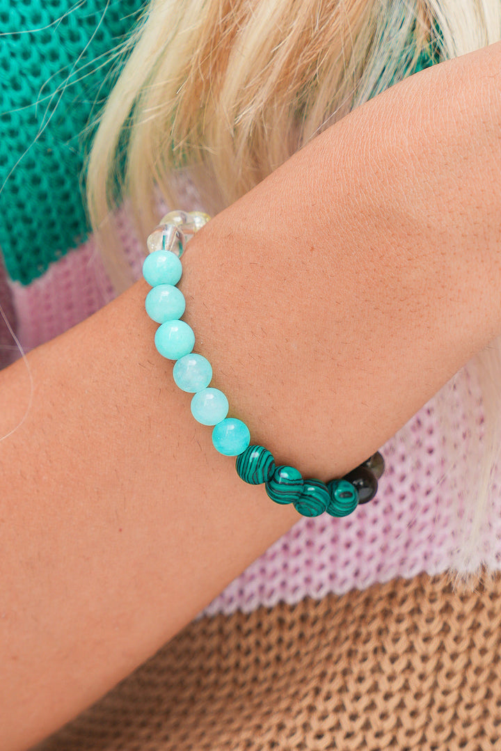 Vintage Crystal Beaded Elastic Bracelet